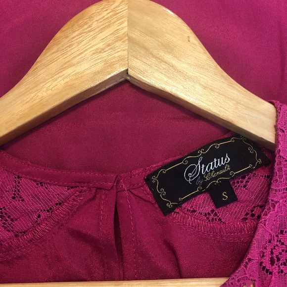 Embroidered Pink Lacy Boho Cottagecore Pleated Blouse - Picture 5 of 8